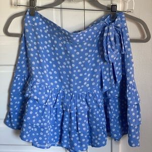 Floral tie skirt